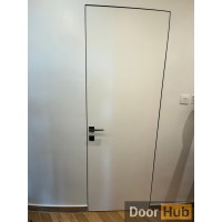 White Primed Interior Door with Gold Profile for UAE Developers